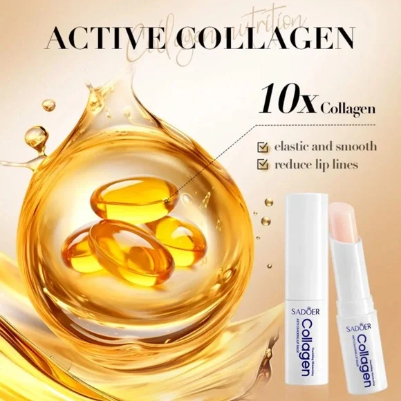 SADOER Lip Balm with x10 Times Collagen Content, Anti-Cracking, Repairing Pack 4 - Picture 2 of 5